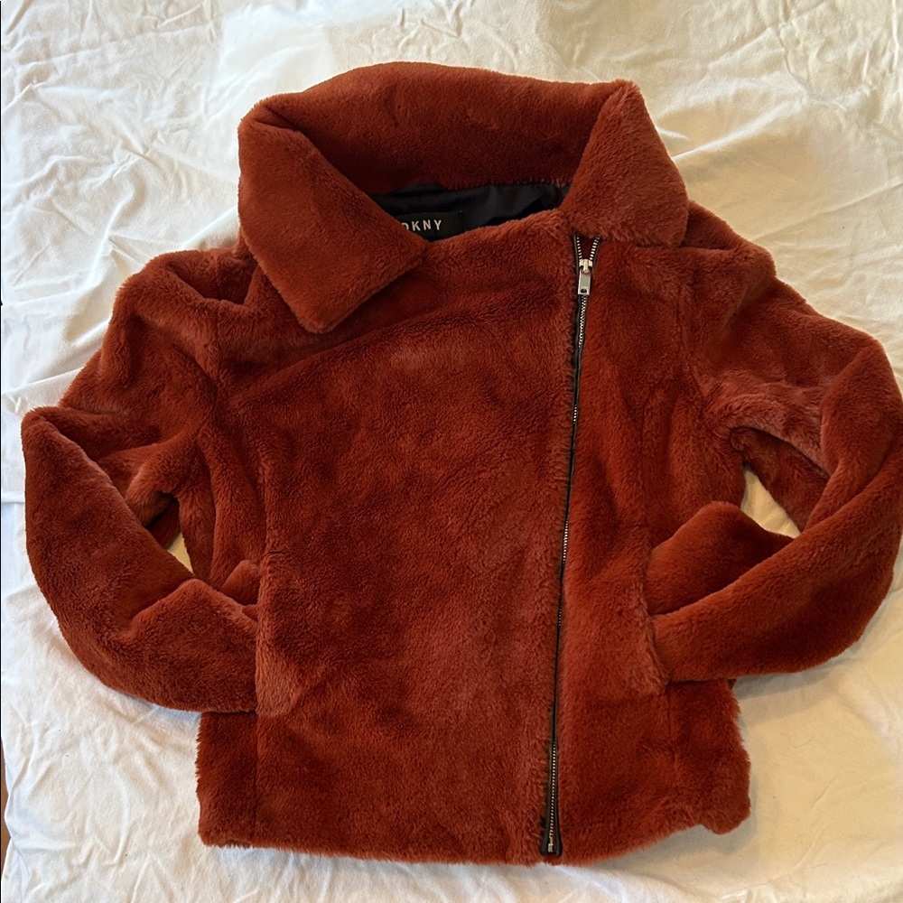DKNY Warm Cinnamon Teddy Jacket